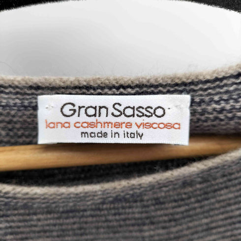 グランサッソ Gran Sasso ボートネックボーダーニット レディース